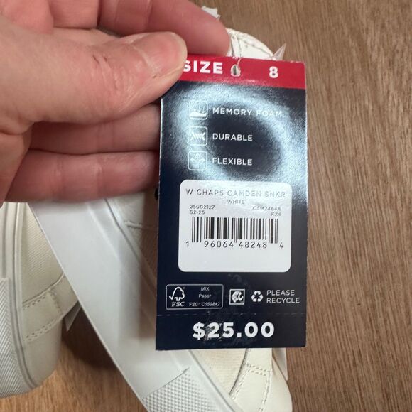 Chaps Camden Women’s Sneakers White Size 8 Memory Foam Casual Shoes New - Picture 4 of 4